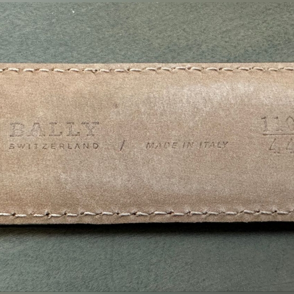 BALLY Snake-embossed Leather Belt with Bally Logo - Size 110/44, Black/Gold - Picture 4 of 6